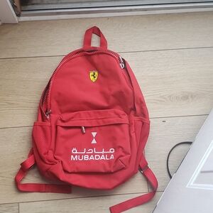 Ferrari Red Backpack with Logo